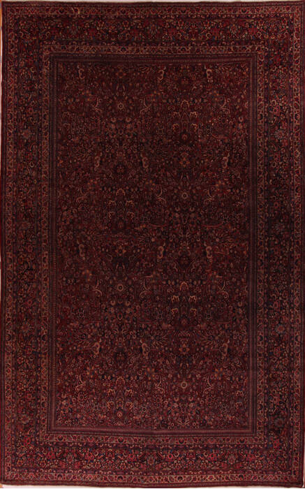 Mashad Red Hand Knotted 1111 X 1810  Area Rug 400-17285 Image 0