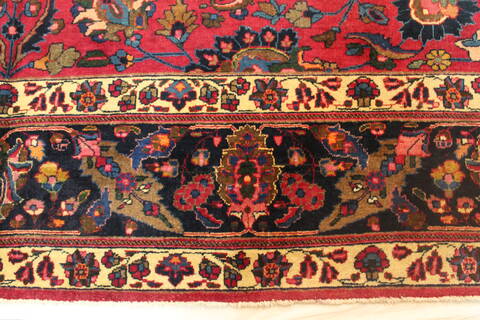 Mashad Purple Hand Knotted 121 X 196  Area Rug 400-17286 Image 17