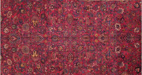 Mashad Purple Hand Knotted 121 X 196  Area Rug 400-17286 Image 36