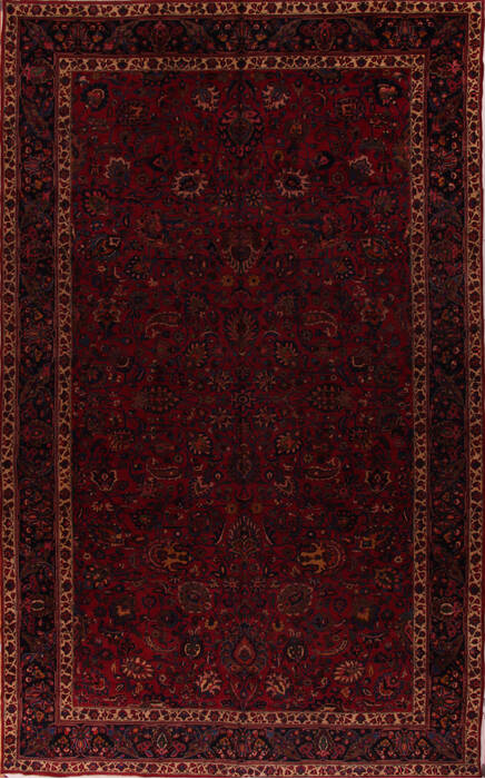 Mashad Purple Hand Knotted 121 X 196  Area Rug 400-17286 Image 0
