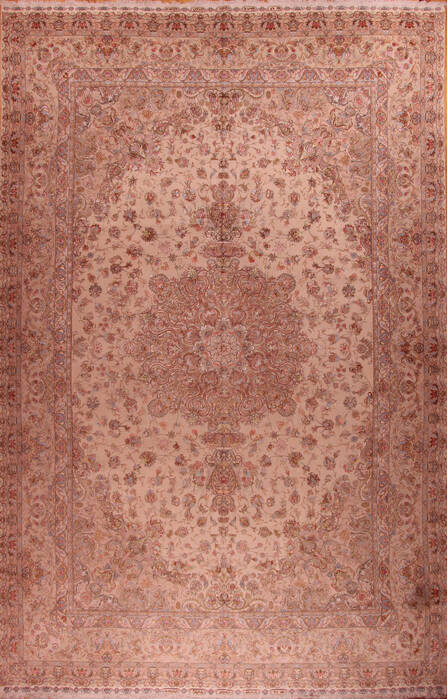 Tabriz White Hand Knotted 130 X 200  Area Rug 400-17289 Image 0