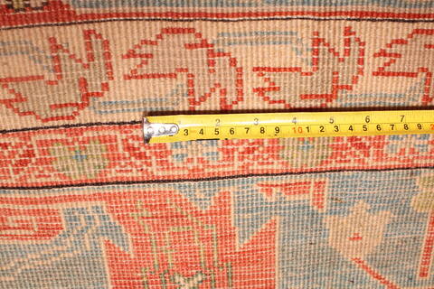 Heriz Blue Hand Knotted 131 X 165  Area Rug 400-17290 Image 15
