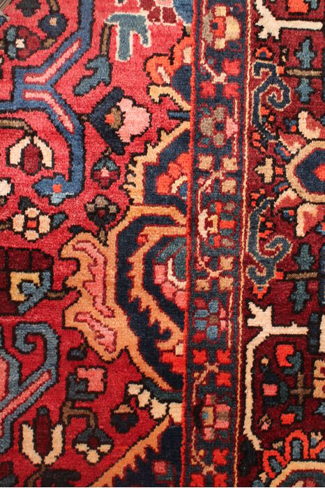 Bakhtiar Red Hand Knotted 120 X 148  Area Rug 400-17293 Image 11