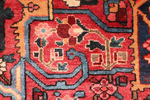 Bakhtiar Red Hand Knotted 120 X 148  Area Rug 400-17293 Image 16