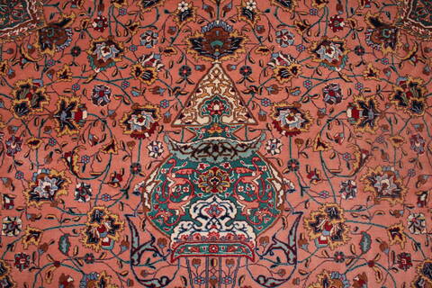 Tabriz Purple Hand Knotted 130 X 200  Area Rug 400-17294 Image 17