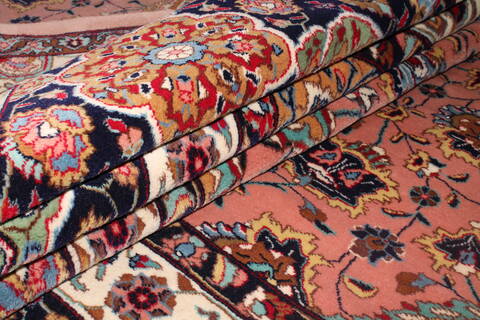 Tabriz Purple Hand Knotted 130 X 200  Area Rug 400-17294 Image 1
