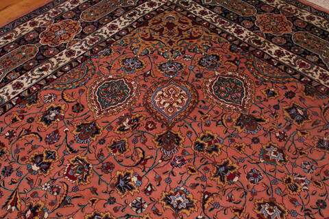Tabriz Purple Hand Knotted 130 X 200  Area Rug 400-17294 Image 19
