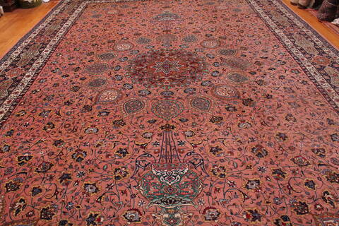 Tabriz Purple Hand Knotted 130 X 200  Area Rug 400-17294 Image 20