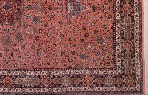 Tabriz Purple Hand Knotted 130 X 200  Area Rug 400-17294 Image 5