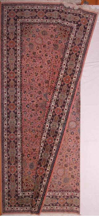Tabriz Purple Hand Knotted 130 X 200  Area Rug 400-17294 Image 7