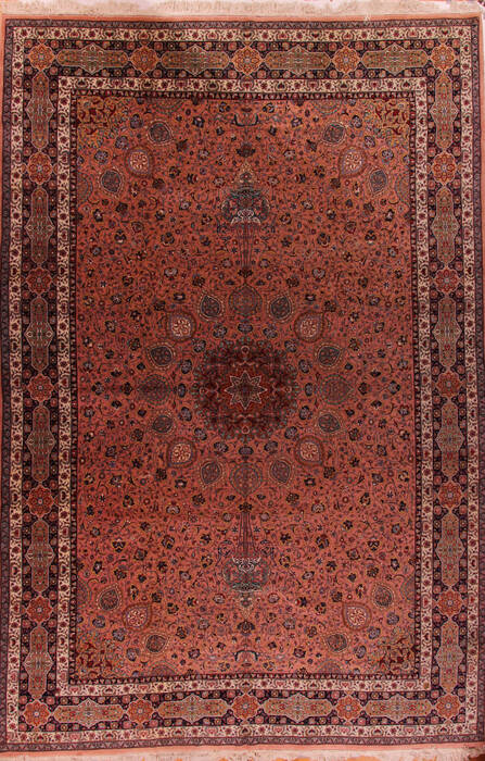 Tabriz Purple Hand Knotted 130 X 200  Area Rug 400-17294 Image 0
