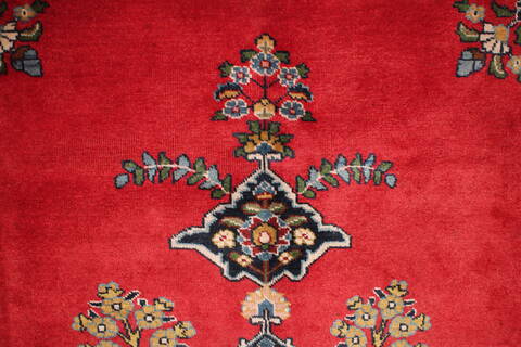 Tabriz Red Hand Knotted 119 X 147  Area Rug 400-17298 Image 24