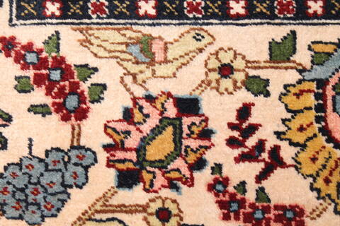 Tabriz Red Hand Knotted 119 X 147  Area Rug 400-17298 Image 27