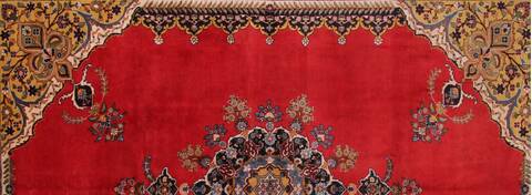 Tabriz Red Hand Knotted 119 X 147  Area Rug 400-17298 Image 33