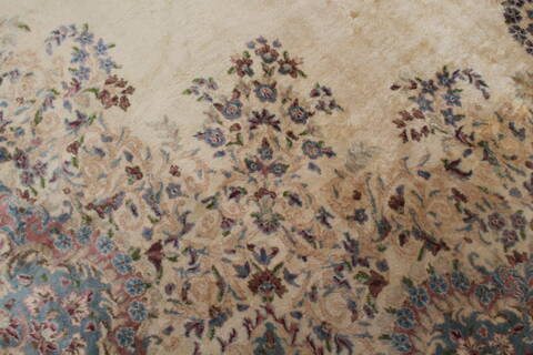 Kerman Beige Hand Knotted 126 X 182  Area Rug 400-17299 Image 5