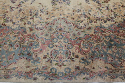Kerman Beige Hand Knotted 126 X 182  Area Rug 400-17299 Image 6