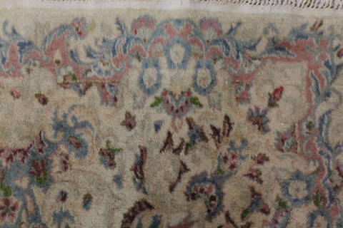 Kerman Beige Hand Knotted 126 X 182  Area Rug 400-17299 Image 7