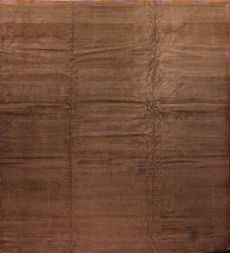 Indo-Tibetan Green Square Hand Knotted 14'9" X 16'5"  Area Rug 400-17301