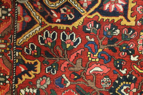 Bakhtiar Red Hand Knotted 129 X 190  Area Rug 400-17303 Image 12