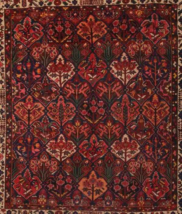 Bakhtiar Brown Hand Knotted 106 X 116  Area Rug 400-17321 Image 2