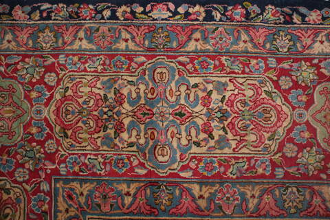 Kerman Blue Hand Knotted 121 X 180  Area Rug 400-17322 Image 10