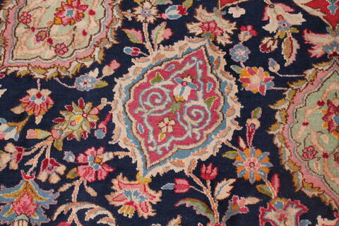 Kerman Blue Hand Knotted 121 X 180  Area Rug 400-17322 Image 14