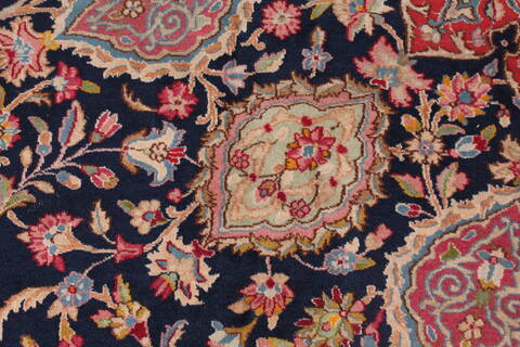 Kerman Blue Hand Knotted 121 X 180  Area Rug 400-17322 Image 15