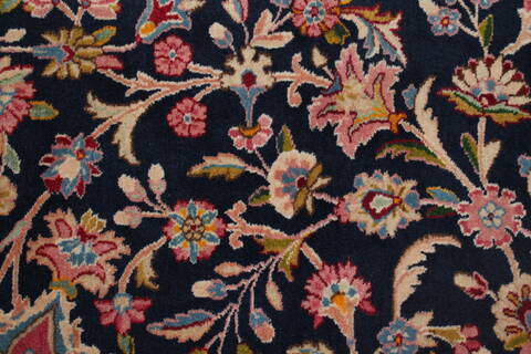 Kerman Blue Hand Knotted 121 X 180  Area Rug 400-17322 Image 24