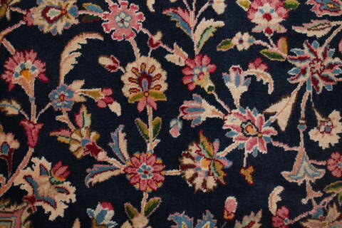 Kerman Blue Hand Knotted 121 X 180  Area Rug 400-17322 Image 25