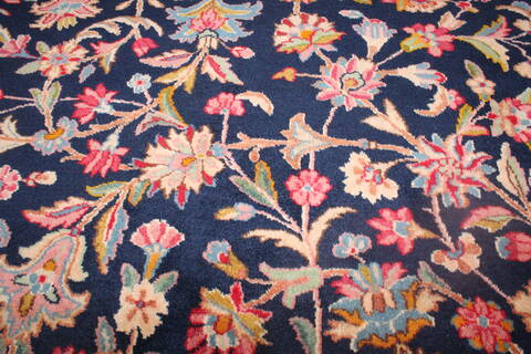 Kerman Blue Hand Knotted 121 X 180  Area Rug 400-17322 Image 30