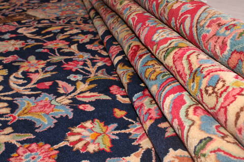 Kerman Blue Hand Knotted 121 X 180  Area Rug 400-17322 Image 32