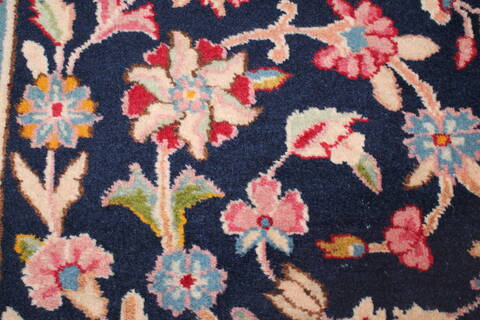 Kerman Blue Hand Knotted 121 X 180  Area Rug 400-17322 Image 37