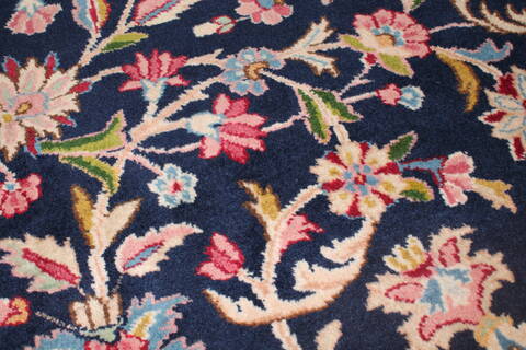 Kerman Blue Hand Knotted 121 X 180  Area Rug 400-17322 Image 40