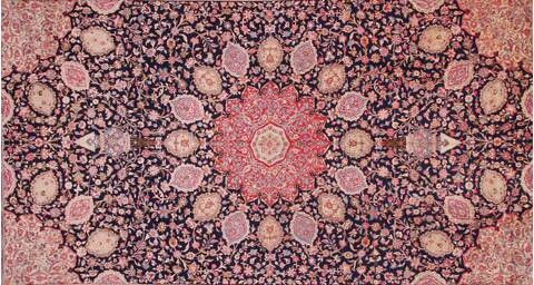 Kerman Blue Hand Knotted 121 X 180  Area Rug 400-17322 Image 43