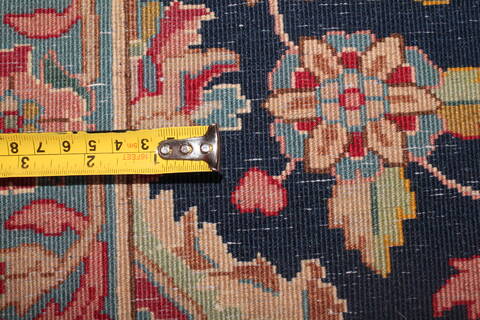Kerman Blue Hand Knotted 121 X 180  Area Rug 400-17322 Image 7