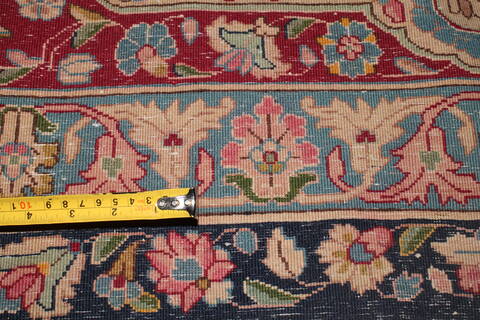 Kerman Blue Hand Knotted 121 X 180  Area Rug 400-17322 Image 8