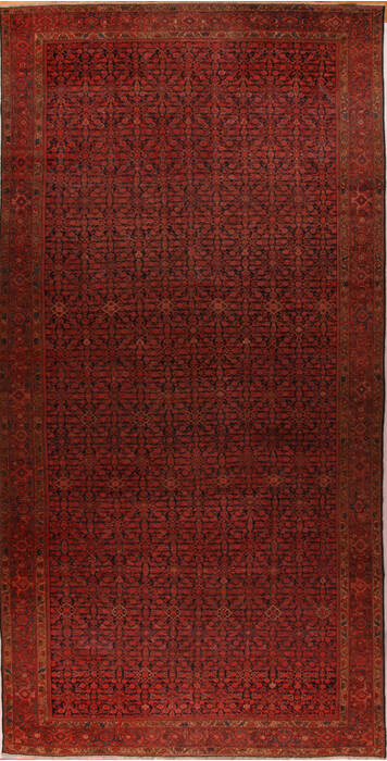 Malayer Red Hand Knotted 103 X 200  Area Rug 400-17335 Image 0