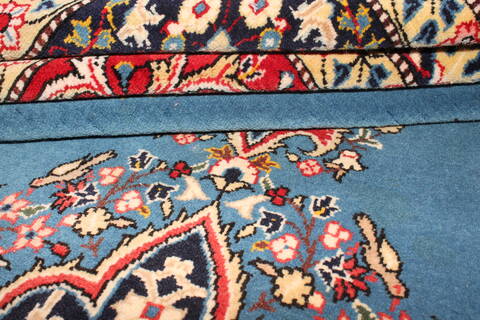 Qum Blue Hand Knotted 47 X 70  Area Rug 400-17362 Image 7