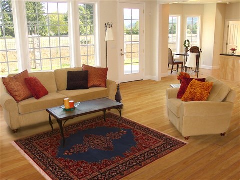 Qum Blue Hand Knotted 47 X 70  Area Rug 400-17362 Image 2
