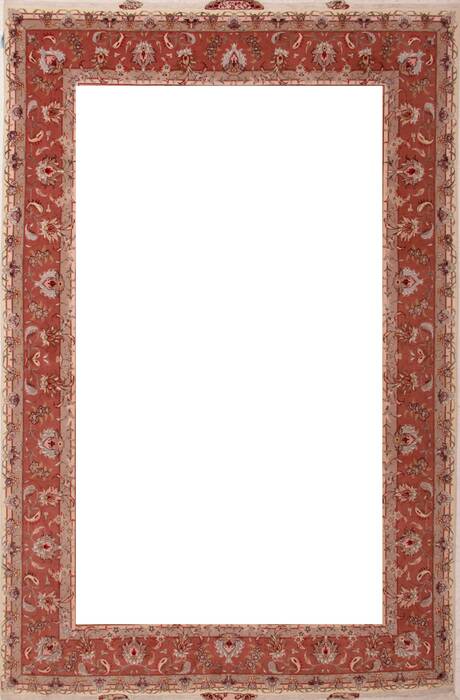 Tabriz Beige Hand Knotted 67 X 101  Area Rug 400-17410 Image 7