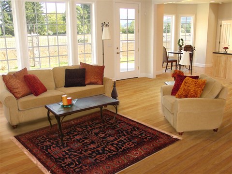 Heriz Blue Hand Knotted 40 X 60  Area Rug 400-17412 Image 5