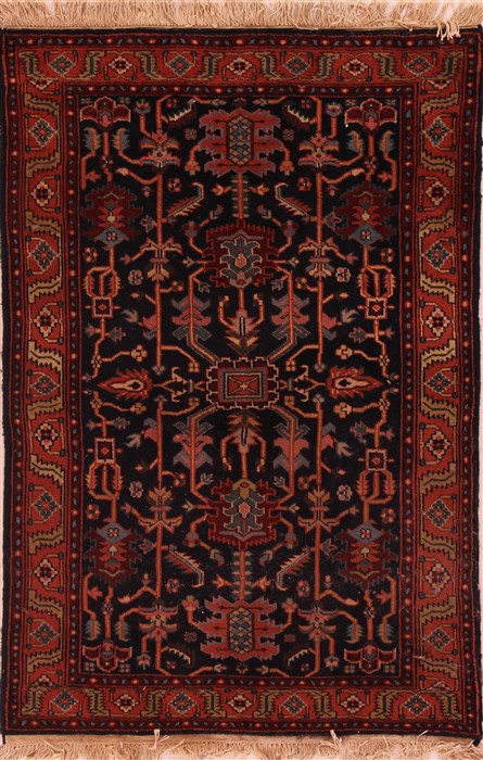 Heriz Blue Hand Knotted 40 X 60  Area Rug 400-17412 Image 0