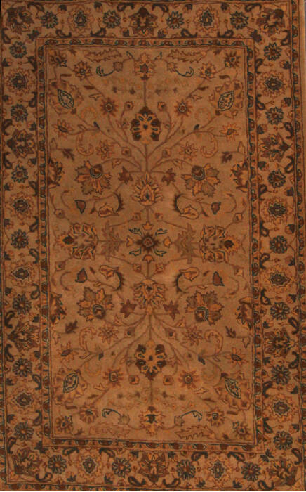 Sanandaj Beige Hand Knotted 50 X 80  Area Rug 400-17416 Image 0