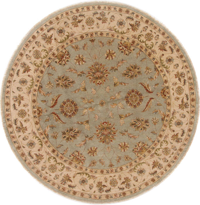 Ziegler Blue Round Hand Knotted 911 X 101  Area Rug 250-17476 Image 0