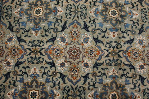 Kashan Beige Hand Knotted 83 X 118  Area Rug 400-17529 Image 2
