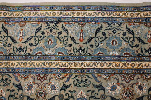 Kashan Beige Hand Knotted 83 X 118  Area Rug 400-17529 Image 4