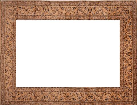Kashan Beige Hand Knotted 101 X 133  Area Rug 400-17531 Image 4