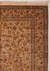 Kashan Beige Hand Knotted 101 X 133  Area Rug 400-17531 Thumb 5