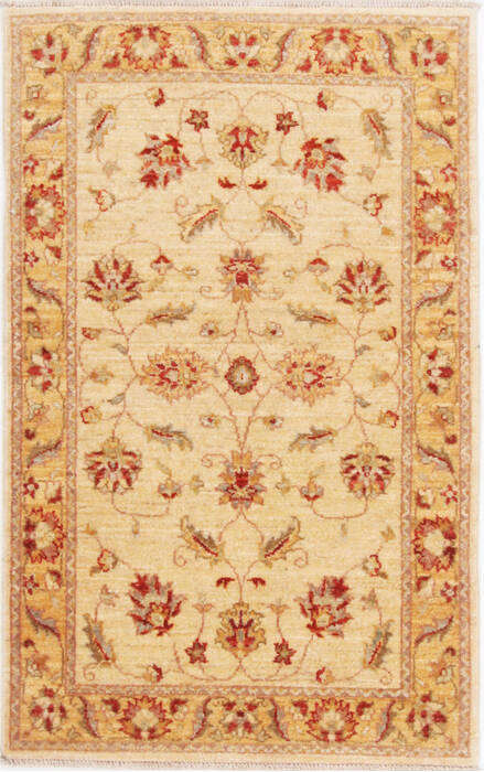 Ziegler Yellow Hand Knotted 27 X 42  Area Rug 250-17622 Image 0