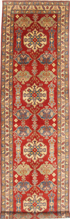 Kazak Red Runner Hand Knotted 411 X 182  Area Rug 250-17684 Image 0
